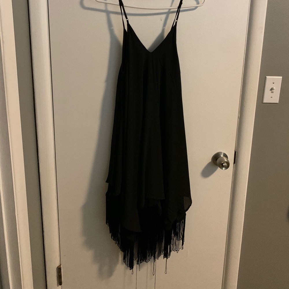 Blank dress with fringe